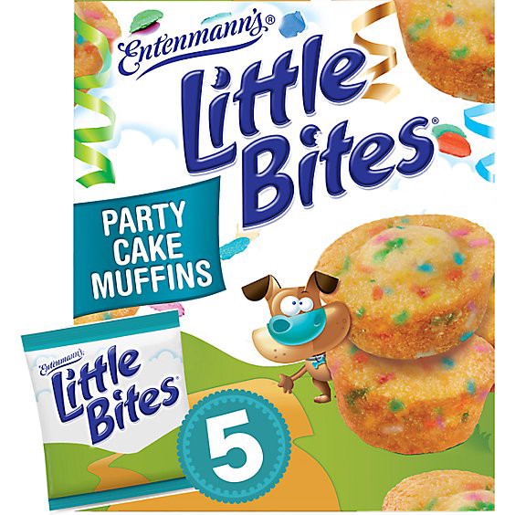 slide 1 of 6, Entenmann's Little Bites Party Cake Mini Muffins - 20 Count, 8.25 oz