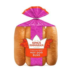 King's Hawaiian Original Hawaiian Sweet Hot Dog Buns - 12 Oz