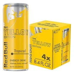 Red Bull Yellow Edition Energy Drink Tropical 80mg Caffeine - 4-8.4 Fl. Oz.