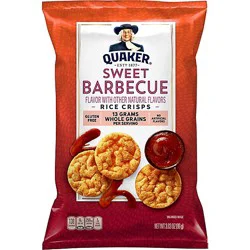 Quaker Popped Rice Crisps Gluten Free Sweet Barbecue - 3.03 Oz