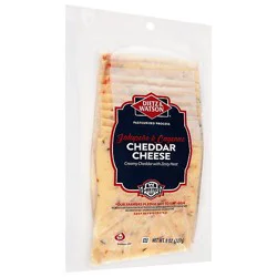Dietz & Watson Jalapeno & Cayenne Cheddar Cheese Pre-Sliced - 8 Oz
