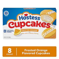 Hostess Orange Flavored Cupcakes Frosted Orange Cupcakes 8 Count - 13.5 Oz