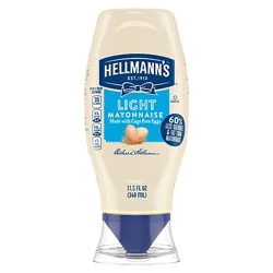 Hellmanns Mayonnaise Light Squeeze Bottle - 11.5 Oz
