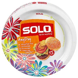Solo Plates Paper Anyday 10 Inch Bag - 55 Count