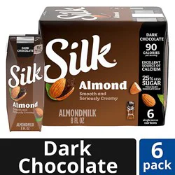 Silk Shelf-Stable Dark Chocolate Almond Milk Singles Multipack 6-8 Fl. Oz.