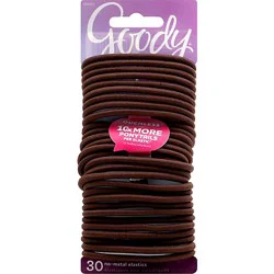 Goody Elastics Ouchless Thick 4mm Brown Brunette - 30 Count