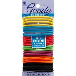 Goody Elastics Ouchless Thick 4mm Candy Coated - 30 Count
