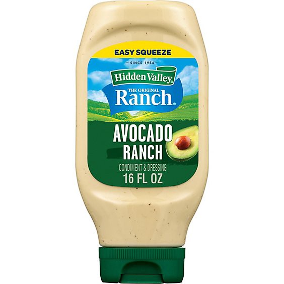 slide 1 of 3, Hidden Valley Avocado Ranch Topping And Dressing - 16 Fl. Oz., 16 fl oz