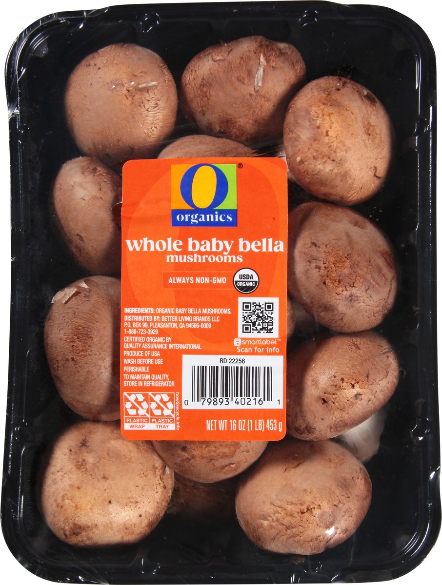 slide 8 of 11, O Organics Mushrooms Baby Bella - 16 Oz, 16 oz