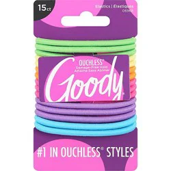 Goody Elastics Ouchless Thick 4mm Neon - 15 Count
