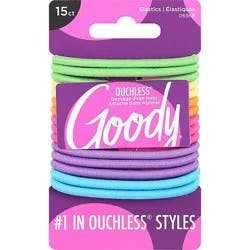 Goody Elastics Ouchless Thick 4mm Neon - 15 Count