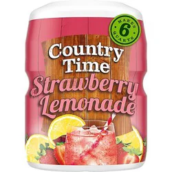 Country Time Strawberry Lemonade Naturally Flavored Powdered Drink Mix Canister - 18 Oz