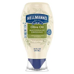 Hellmanns Mayonnaise Dressing Olive Oil Squeeze Bottle - 20 Oz