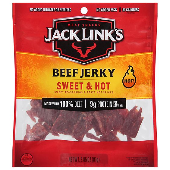 slide 1 of 8, Jack Links Beef Jerky Sweet & Hot - 2.85 Oz, 2.85 oz
