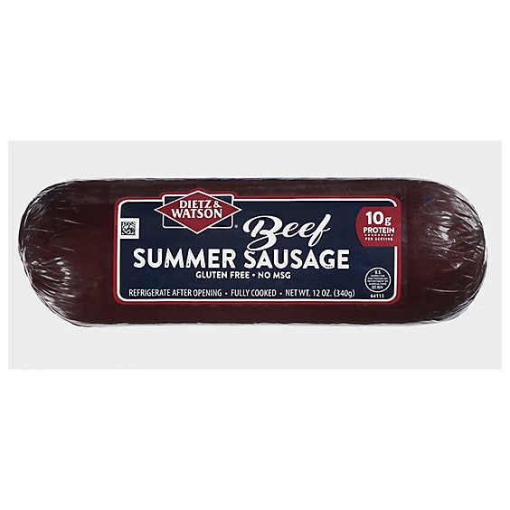 slide 1 of 1, Dietz & Watson Sausage Beef Summer - 12 Oz, 12 oz