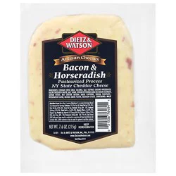 Dietz & Watson Bacon Horseradish Ny Cheddar - 7.6 Oz