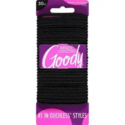 Goody Elastics Ouchless Thick 4mm Black - 30 Count