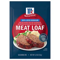 Mccormick 30% Less Sodium Meat Loaf Seasoning Mix - 1.25 Oz