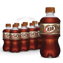 A&w Root Beer Soda In Bottles - 8-12 Fl. Oz.