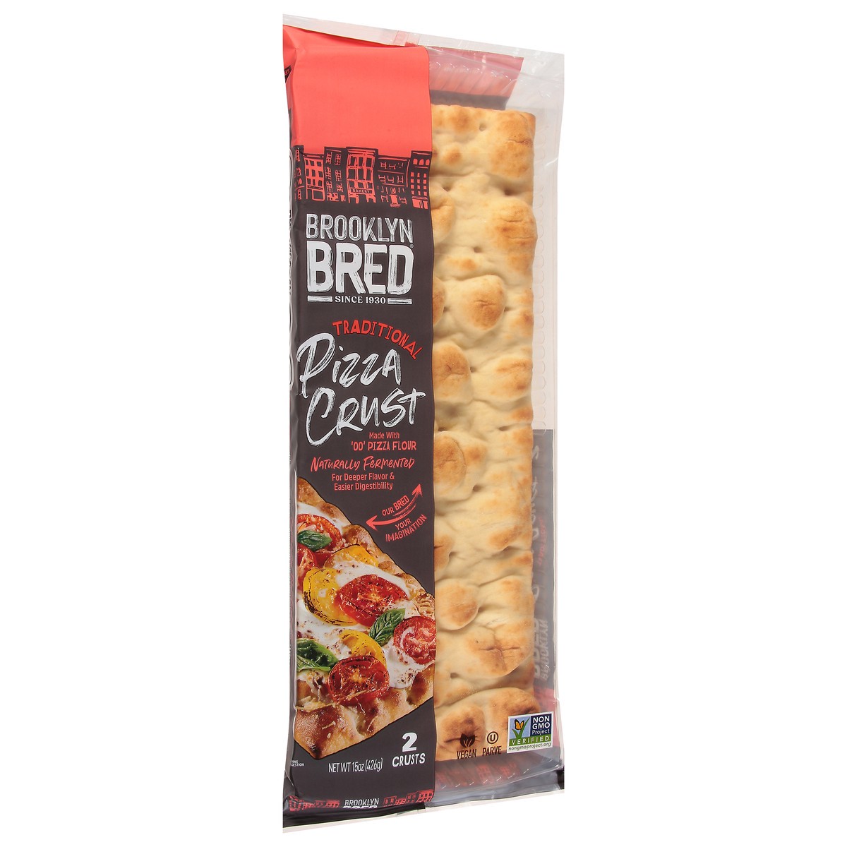 slide 6 of 12, Brooklyn Bred Pizza Crust Thin Traditional Lite 2 Count - 15 Oz, 15 oz