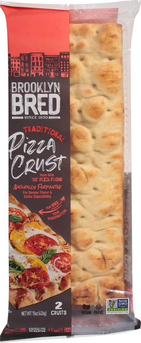 slide 8 of 12, Brooklyn Bred Pizza Crust Thin Traditional Lite 2 Count - 15 Oz, 15 oz