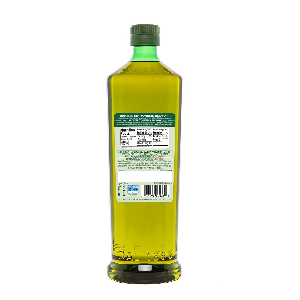 slide 3 of 4, Bertolli Organic Extra Virgin Olive Oil Rich Taste - 25.36oz, 25.5 oz