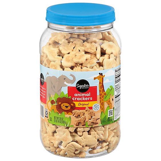 slide 1 of 1, Signature Select Crackers Animal Original - 30 Oz, 30 oz