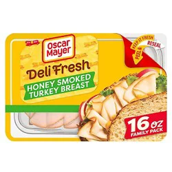 Oscar Mayer Deli Fresh Honey Smoked Sliced Turkey Breast Deli Lunch Meat - 16 Oz