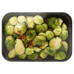 Fresh Cut Brussels Sprouts With Bacon Pieces - 10 Oz