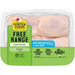 Foster Farms Simply Raised Bone In No Antibiotic Ever Chicken Thighs - 2.50 Lb