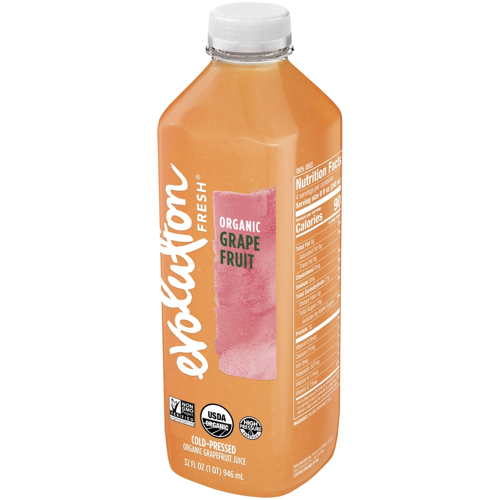 slide 3 of 6, Evolution Fresh Organic Grapefruit — Cold-Pressed Grapefruit Juice — No Added Sweeteners — 32 fl oz, 32 fl oz