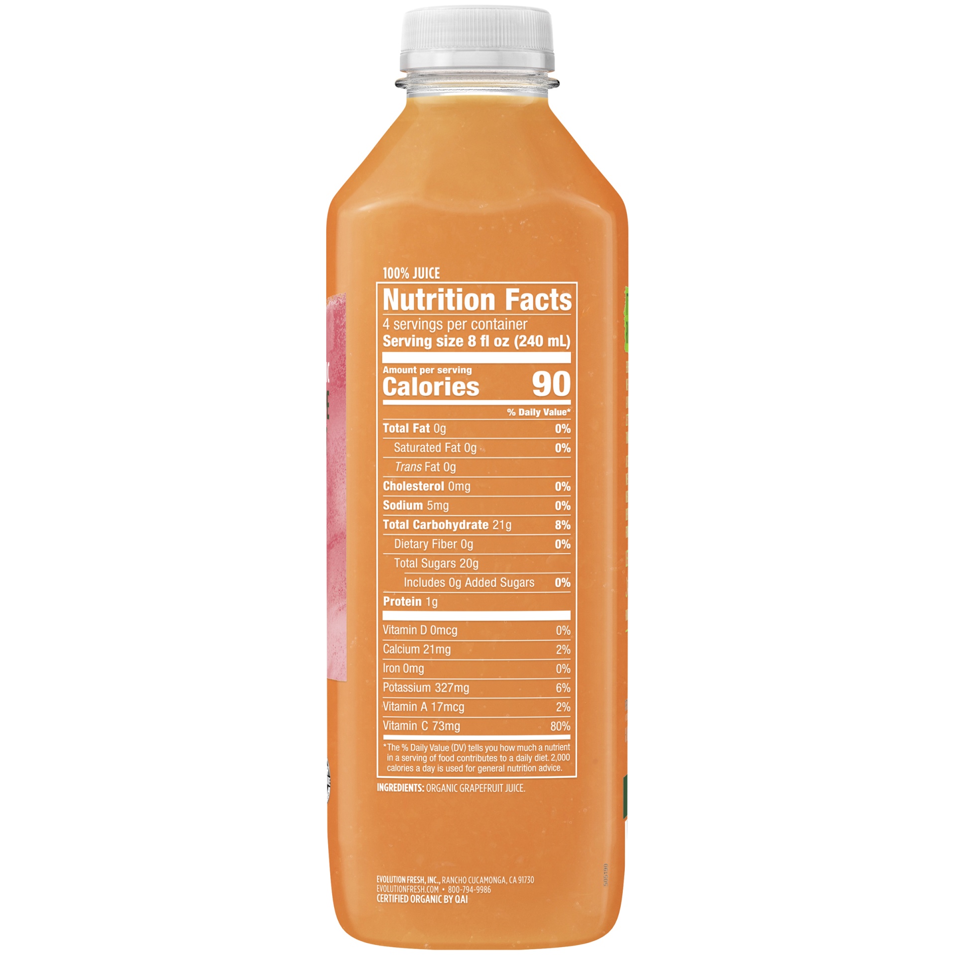 slide 5 of 6, Evolution Fresh Organic Grapefruit — Cold-Pressed Grapefruit Juice — No Added Sweeteners — 32 fl oz, 32 fl oz