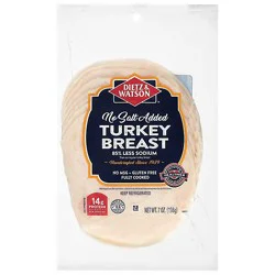 Dietz & Watson Turkey Breast Deli Thin No Salt Added - 7 Oz