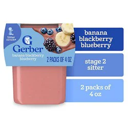 Gerber 2nd Foods Banana With Mixed Berry Tubs Multipack - 2-4 Oz