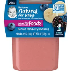 Gerber 2nd Foods Banana With Mixed Berry Tubs Multipack - 2-4 Oz