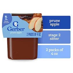Gerber 2nd Foods Natural Prune Apple Wonderfoods Tub For Baby Food - 2-4 Oz