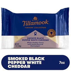 Tillamook Farmers' Collection Smoked Black Pepper White Cheddar Cheese Block - 7 Oz
