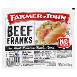 Farmer John Premium Beef Franks - 14 Oz