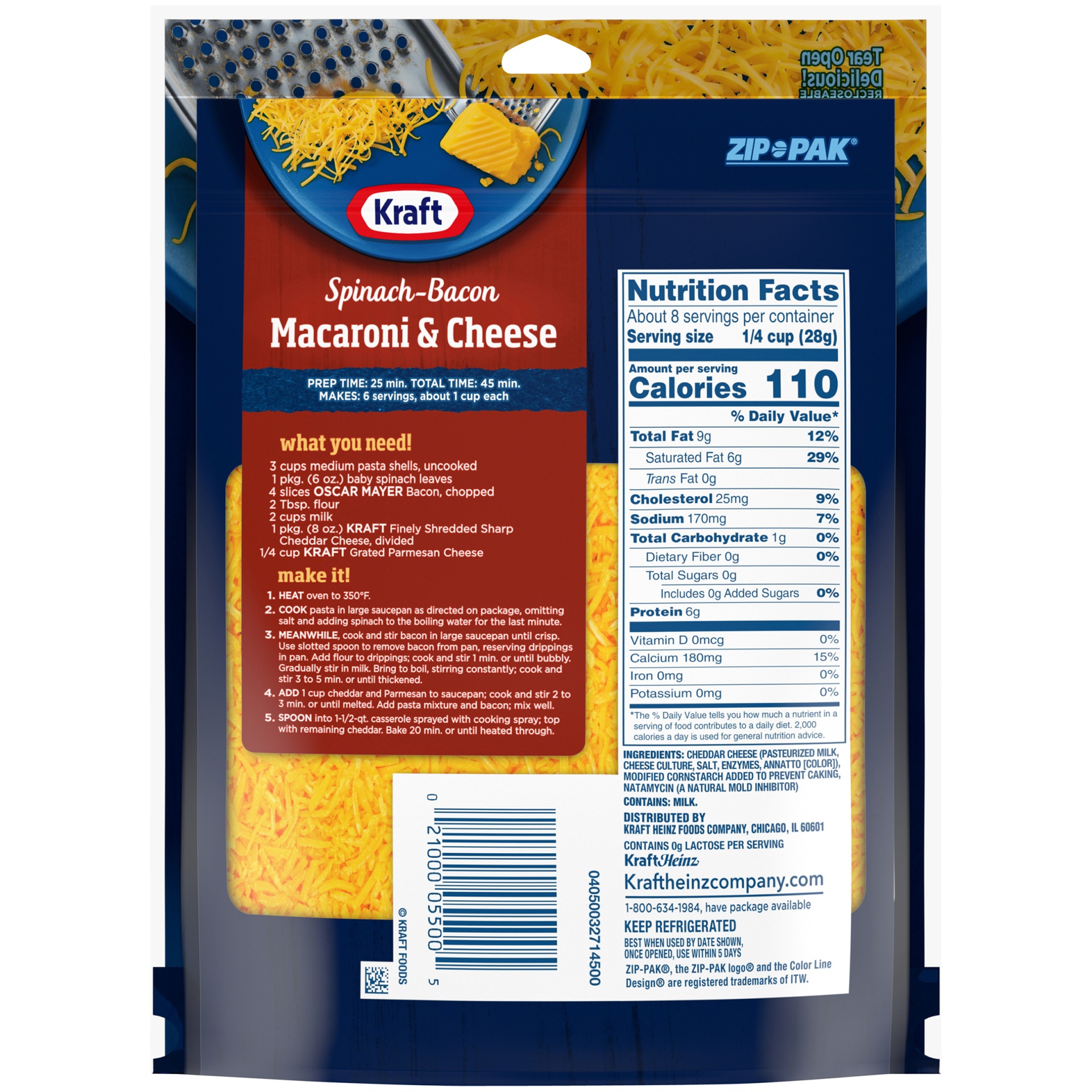 slide 7 of 9, Kraft Natural Finely Shredded Sharp Cheddar, 8 oz