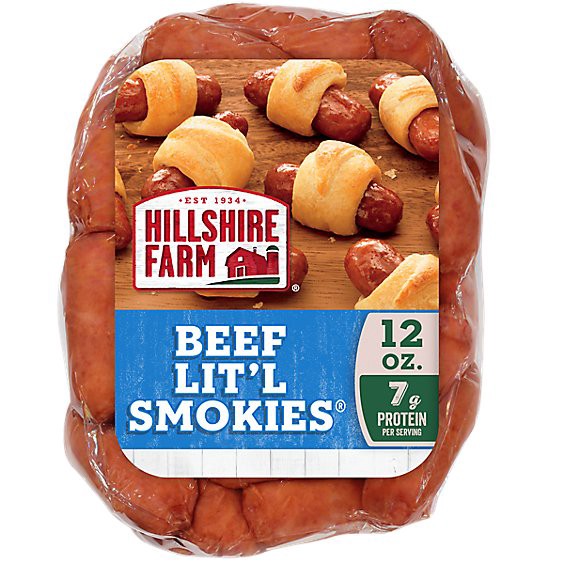 slide 1 of 1, Hillshire Farm Beef Litl Smokies Smoked Sausage - 12 Oz, 12 oz