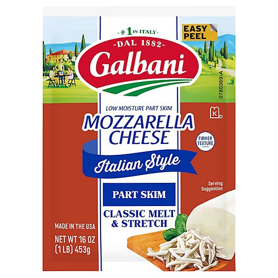slide 1 of 10, Galbani Part Skim Mozzarella Cheese - 16 Oz, 16 oz