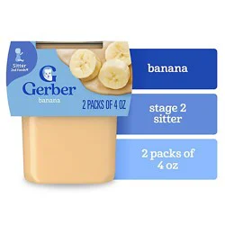 Gerber 2nd Foods Natural Banana Baby Food Tub - 2-4 Oz