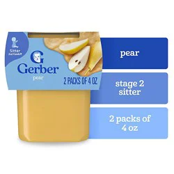 Gerber 2nd Foods Natural Pear Baby Food Tub - 2-4 Oz