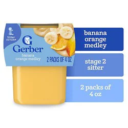 Gerber 2nd Foods Banana Orange Medley Tubs Multipack - 2-4 Oz