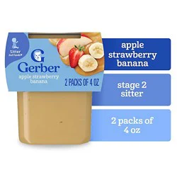 Gerber 2nd Foods Natural Apple Strawberry Banana Baby Food Tub - 2-4 Oz