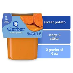 Gerber 2nd Foods Natural Sweet Potato Baby Food Tub - 2-4 Oz