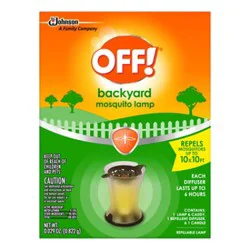 Off! Repels Mosquitoes Up To 10x10 Feet Backyard Mosquito Repellent Lamp & Caddy - 0.02 Oz