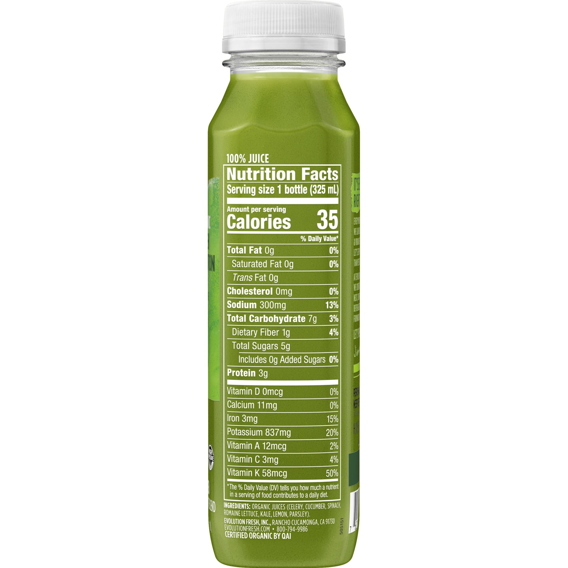 slide 5 of 6, Evolution Fresh Organic Cold-Pressed Green Devotion Juice, 11 oz, 11 fl oz