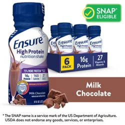 Ensure High Protein Nutrition Shake Ready To Drink Milk Chocolate - 6-8 Fl. Oz.