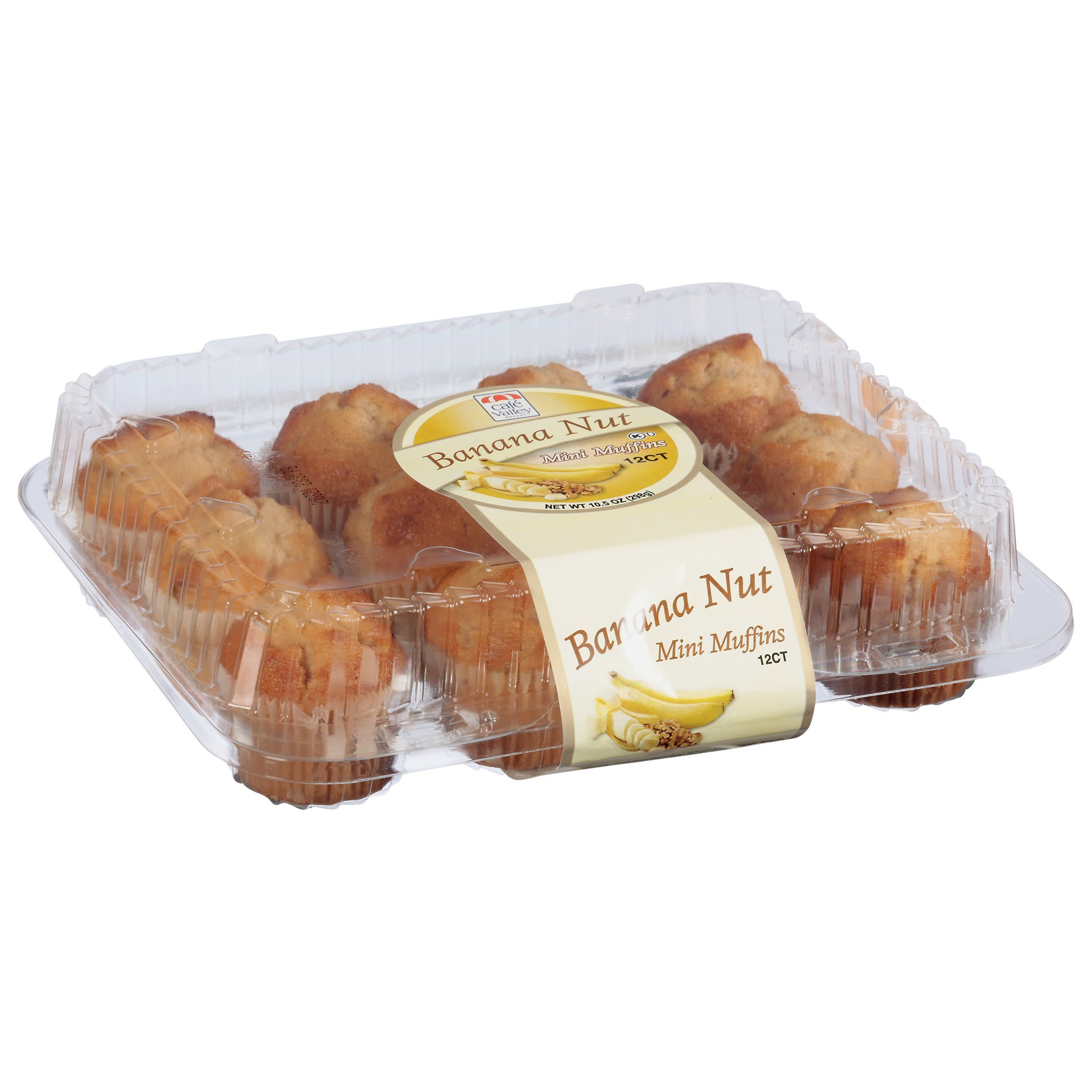 slide 5 of 13, Cafe Valley Mini Banana Nut Muffin 12 Count - 10.5 Oz, 10.5 oz